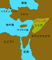 地図 シリアの位置