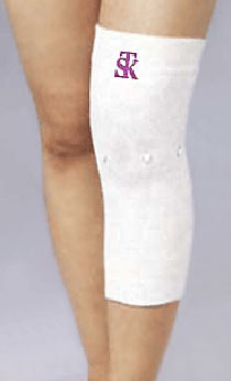 膝ニューシステム：膝サポーターの装着画像