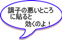 特別な方法がわからなくても、調子の悪いところに貼ると効くのよ♪